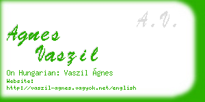 agnes vaszil business card