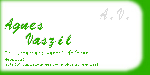 agnes vaszil business card